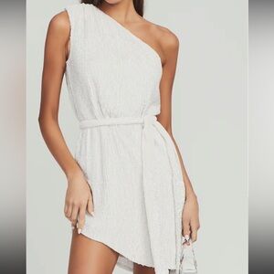 Retrofete sequin one shoulder mini dress. Size small